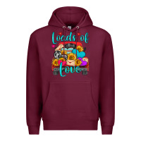 Burgundy loads of love with truck Premium Hoodie - HRA Design Shop