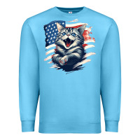 Ocean Blue cat1 Premium Sweatshirt - Unal Design