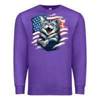 Purple cat1 Premium Sweatshirt - Unal Design