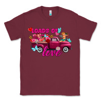 Burgundy Loads of love valentine's day truck Classic Tee - FaDigitalArtStudio