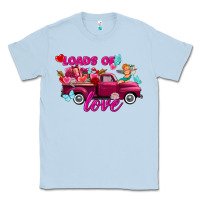 Dusty Blue Loads of love valentine's day truck Classic Tee - FaDigitalArtStudio