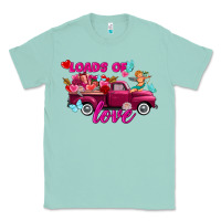Seafoam Loads of love valentine's day truck Classic Tee - FaDigitalArtStudio