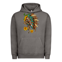 Pigment Tornado indian headdress with pattern and sunflowers Urban Hoodie - HRA Design Shop