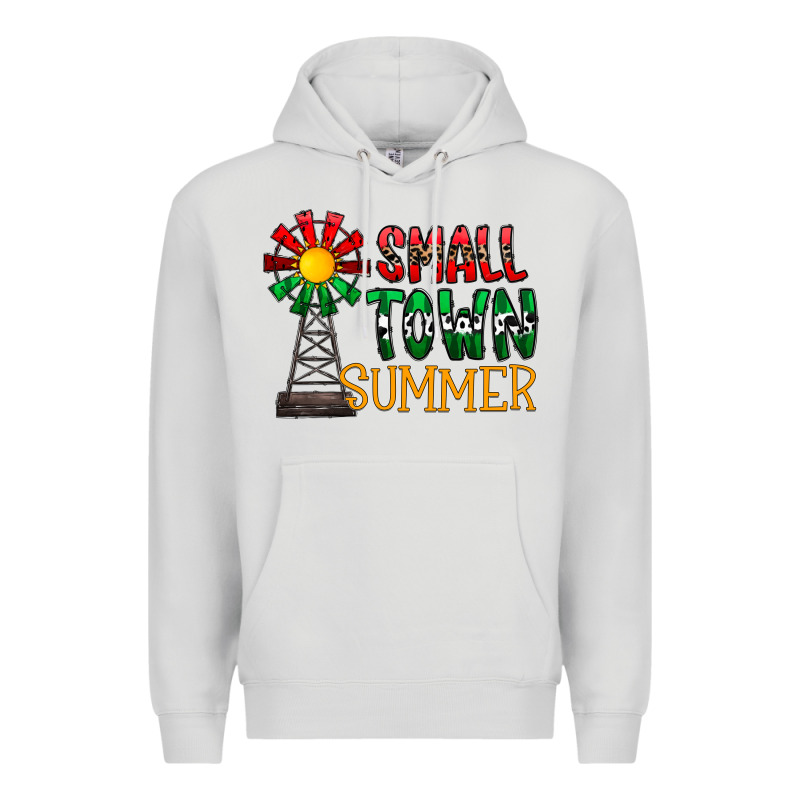 Small Town Summer Premium Hoodie by CowhideDigitalArt | Teevron