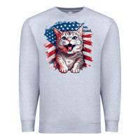 Heather Grey cat2 Premium Sweatshirt - Unal Design