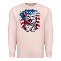 Pale Pink cat2 Premium Sweatshirt - Unal Design