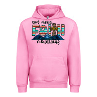 Fuchsia Pink can move faith mountains Urban Hoodie - CowhideDigitalArt