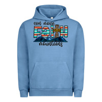 Pigment Pebble Blue can move faith mountains Urban Hoodie - CowhideDigitalArt