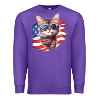 Purple cat2 Premium Sweatshirt - Unal Design