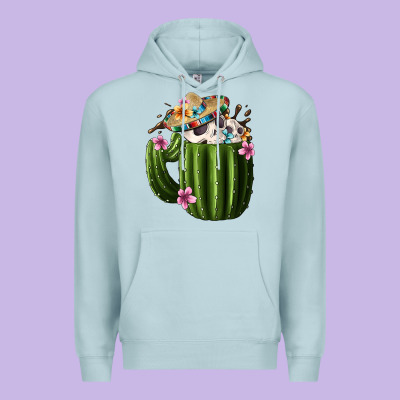Day Of The Dead Mexican Cactus Premium Hoodie Designed By Fadigitalartstudio