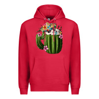 Cardinal day of the dead mexican cactus Premium Hoodie - FaDigitalArtStudio