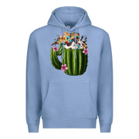 Colony Blue day of the dead mexican cactus Premium Hoodie - FaDigitalArtStudio