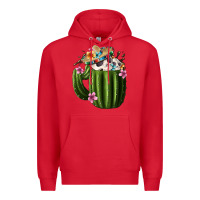 Red day of the dead mexican cactus Premium Hoodie - FaDigitalArtStudio