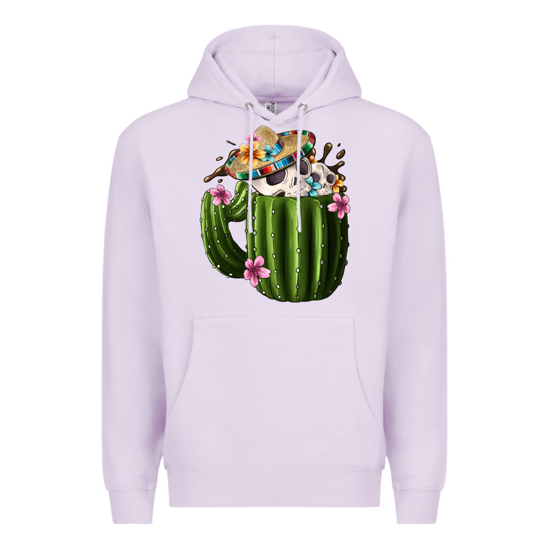Day Of The Dead Mexican Cactus Premium Hoodie by FaDigitalArtStudio | Teevron
