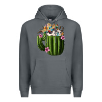 Rock day of the dead mexican cactus Premium Hoodie - FaDigitalArtStudio