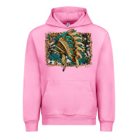 Fuchsia Pink indian headdress with background Urban Hoodie - HRA Design Shop
