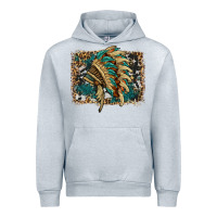 Heather Grey indian headdress with background Urban Hoodie - HRA Design Shop