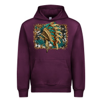 Mauve Wine indian headdress with background Urban Hoodie - HRA Design Shop