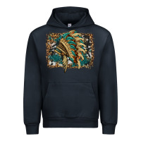 Navy indian headdress with background Urban Hoodie - HRA Design Shop