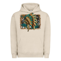 Pigment French Oak indian headdress with background Urban Hoodie - HRA Design Shop
