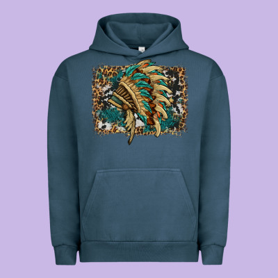 Indian Headdress With Background Urban Hoodie Designed By Hra Design Shop