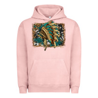Pigment Salmon indian headdress with background Urban Hoodie - HRA Design Shop
