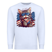White cat4 Premium Sweatshirt - Unal Design