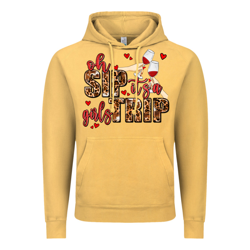 Oh Sip Its A Girls Trip Vintage Hoodie by AdoDesignShop | Teevron