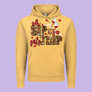 Oh Sip Its A Girls Trip Vintage Hoodie Designed By Adodesignshop
