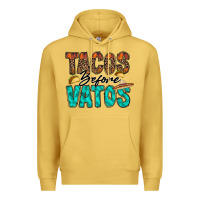 Antique Gold tacos before vatos Premium Hoodie - RacoonDesign