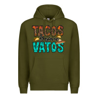 Army Green tacos before vatos Premium Hoodie - RacoonDesign