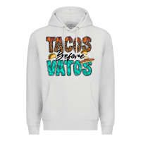 Dove Grey tacos before vatos Premium Hoodie - RacoonDesign
