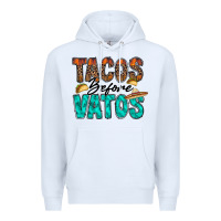 White tacos before vatos Premium Hoodie - RacoonDesign