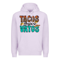Lilac tacos before vatos Premium Hoodie - RacoonDesign
