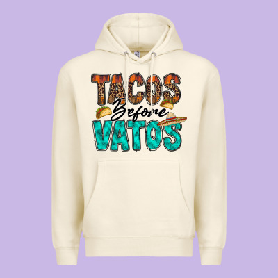 Tacos Before Vatos Premium Hoodie Designed By Racoondesign