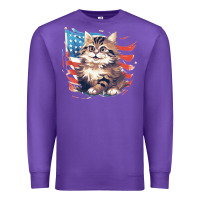 Purple cat3 Premium Sweatshirt - Unal Design