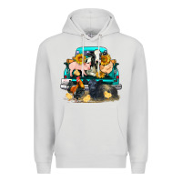 Dove Grey farm truck farm animals Premium Hoodie - FaDigitalArtStudio