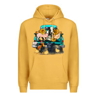 Mustard farm truck farm animals Premium Hoodie - FaDigitalArtStudio