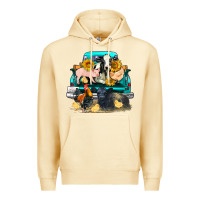 Pina Colada farm truck farm animals Premium Hoodie - FaDigitalArtStudio