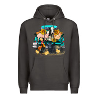 Smoke farm truck farm animals Premium Hoodie - FaDigitalArtStudio