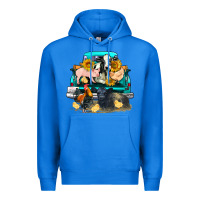 True Royal farm truck farm animals Premium Hoodie - FaDigitalArtStudio