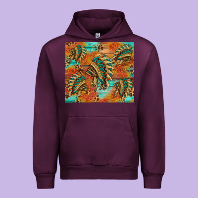 Indian Headdress Pattern Tumbler Urban Hoodie Designed By Hra Design Shop