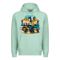 Seafoam farm truck farm animals Premium Hoodie - FaDigitalArtStudio