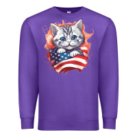 Purple cat6 Premium Sweatshirt - Unal Design
