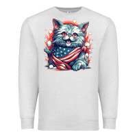 Oatmeal Heather cat7 Premium Sweatshirt - Unal Design