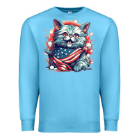 Ocean Blue cat7 Premium Sweatshirt - Unal Design