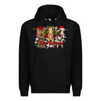 Black feliz navidad heifers front view Premium Hoodie - RanaPortraitStore