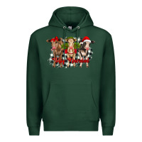 Sports Green feliz navidad heifers front view Premium Hoodie - RanaPortraitStore