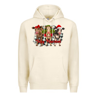 Tofu feliz navidad heifers front view Premium Hoodie - RanaPortraitStore