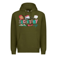 Army Green secretary Premium Hoodie - AdoDesignShop